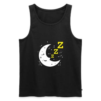 Mond Zzz - Männer Premium Bio Tank Top - Schwarz - Vorne - AI Model Male 178 light (178cm)