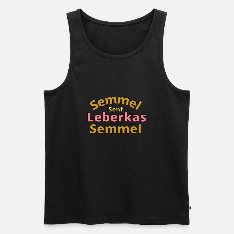 Leberkässemmel - Bayern - Männer Premium Bio Tank Top - Schwarz