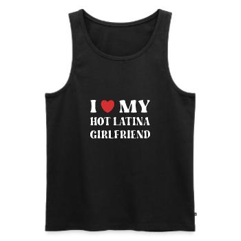 Ich liebe meine heiße Latina Freundin - Männer Premium Bio Tank Top - Schwarz - Vorne - Michal (187cm)