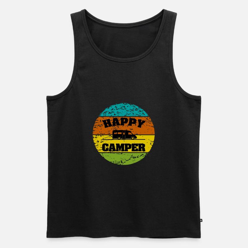 Camping - Männer Premium Bio Tank Top - Schwarz