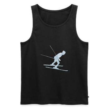 Ski - Männer Premium Bio Tank Top - Schwarz - Vorne - Michal (187cm)
