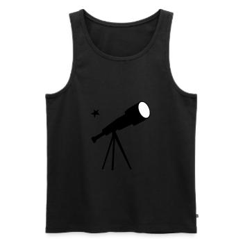 Teleskop - Männer Premium Bio Tank Top - Schwarz - Vorne - Michal (187cm)