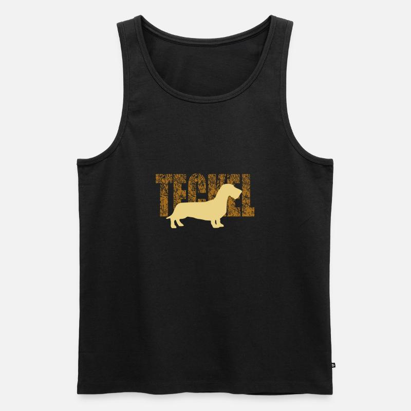 teckel - Männer Premium Bio Tank Top - Schwarz