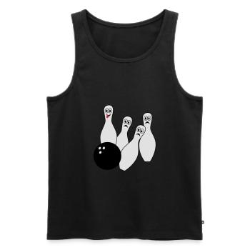 Bowling, Kegeln - Männer Premium Bio Tank Top - Schwarz - Vorne - Michal (187cm)