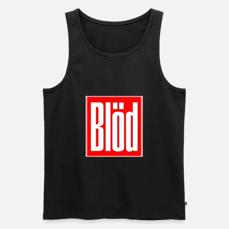 Blöd - Männer Premium Bio Tank Top - Schwarz