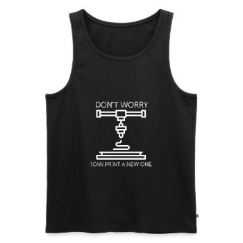 3D Printer printig 3D Drucker drucken - Männer Premium Bio Tank Top - Schwarz - Vorne - AI Model Male 178 light (178cm)