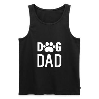 DOG DAD - Débardeur bio Premium Homme - noir - Devant - AI Model Male 178 light (178cm)