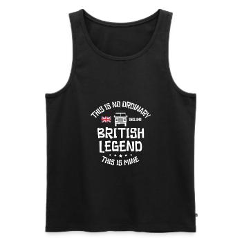 Landy Car British Legend - Débardeur bio Premium Homme - noir - Devant - Michal (187cm)