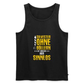 Böllern fireworks New Years Eve pyrotechnics gift - Men's Premium Organic Tank Top - black - Front - Michal (187cm)