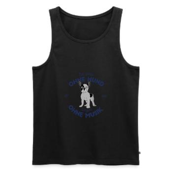 Hundeliebe - Männer Premium Bio Tank Top - Schwarz - Vorne - Michal (187cm)