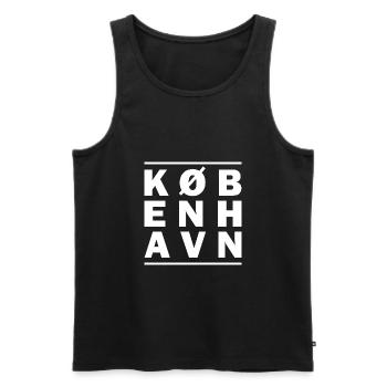 København Geschenk Spruch Dänemark Nord - Männer Premium Bio Tank Top - Schwarz - Vorne - Michal (187cm)