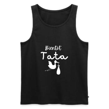 Bientôt Tata - Débardeur bio Premium Homme - noir - Devant - Michal (187cm)