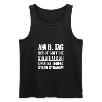 Offorad Geländewagen 4x4 - Männer Premium Bio Tank Top - Schwarz - Vorne - AI Model Male 178 light (178cm)