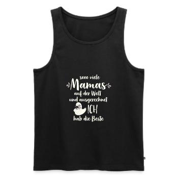 So viele Mamas auf der Welt Muttertag Geschenk - Männer Premium Bio Tank Top - Schwarz - Vorne - Michal (187cm)