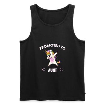 Promu à tante, tante mignonne, nouvelle tante, drôle - Débardeur bio Premium Homme - noir - Devant - AI Model Male 178 light (178cm)