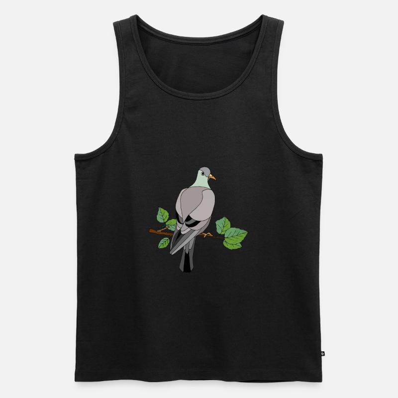 Vogel - Männer Premium Bio Tank Top - Schwarz