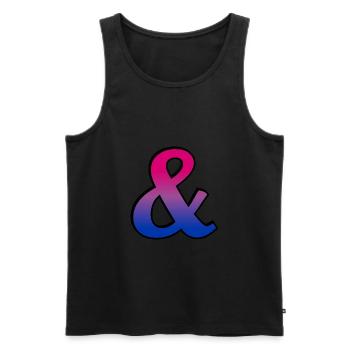You and I Bi Flag Ampersand Symbol Bisexual - Men's Premium Organic Tank Top - black - Front - AI Model Male 178 light (178cm)