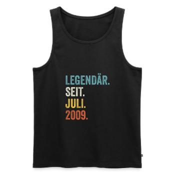 13 Jahre Legendär Seit Juli 2009 13. Geburtstag - Männer Premium Bio Tank Top - Schwarz - Vorne - Michal (187cm)