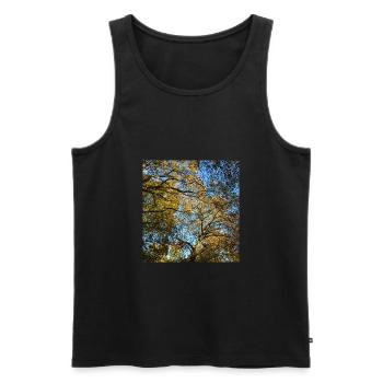 Golden tree throne - Men's Premium Organic Tank Top - black - Front - AI Model Male 178 light (178cm)
