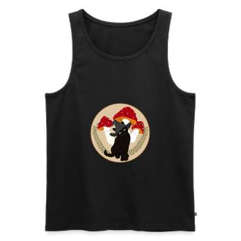 Witch kitten - Men's Premium Organic Tank Top - black - Front - AI Model Male 178 light (178cm)