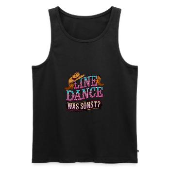 Line Dance Was sonst? Ich bin Line Dancer - Männer Premium Bio Tank Top - Schwarz - Vorne - AI Model Male 178 light (178cm)