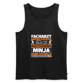Facharzt Kinderchirurgie - Männer Premium Bio Tank Top - Schwarz - Vorne - Michal (187cm)