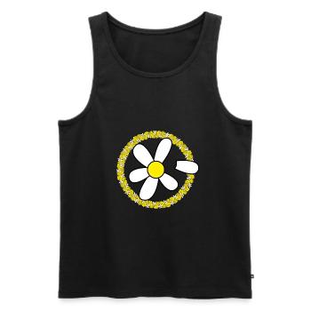 Gänseblümchen - Daisy - Männer Premium Bio Tank Top - Schwarz - Vorne - AI Model Male 178 light (178cm)