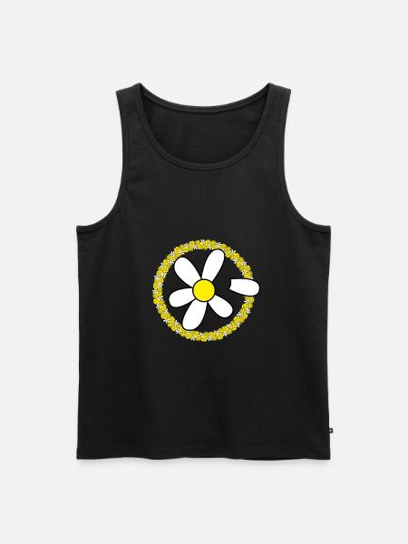 Gänseblümchen - Daisy - Männer Premium Bio Tank Top - Schwarz