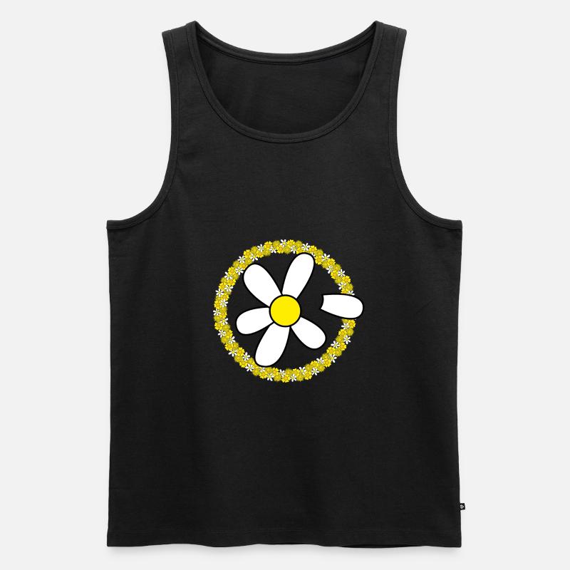 Gänseblümchen - Daisy - Männer Premium Bio Tank Top - Schwarz