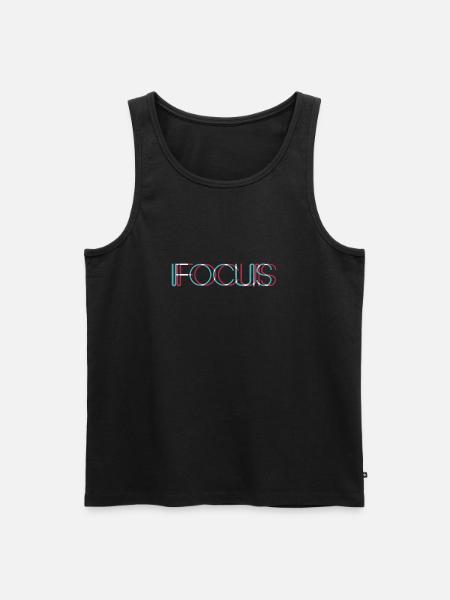 Focus Trippy Design - Men's Premium Organic Tank Top - black