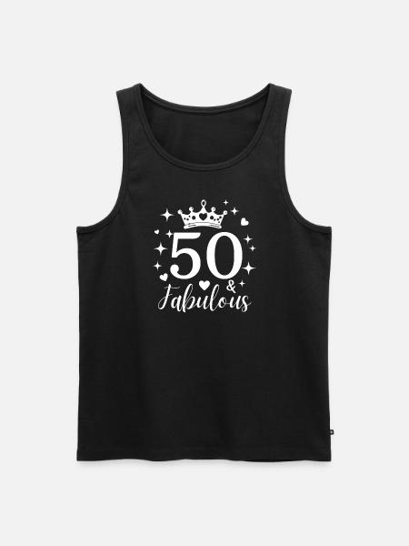 Fabulous 50. 50th birthday - Men's Premium Organic Tank Top - black