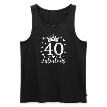 Fabelhafte 40. 40. Geburtstag - Männer Premium Bio Tank Top - Schwarz - Vorne - AI Model Male 178 light (178cm)