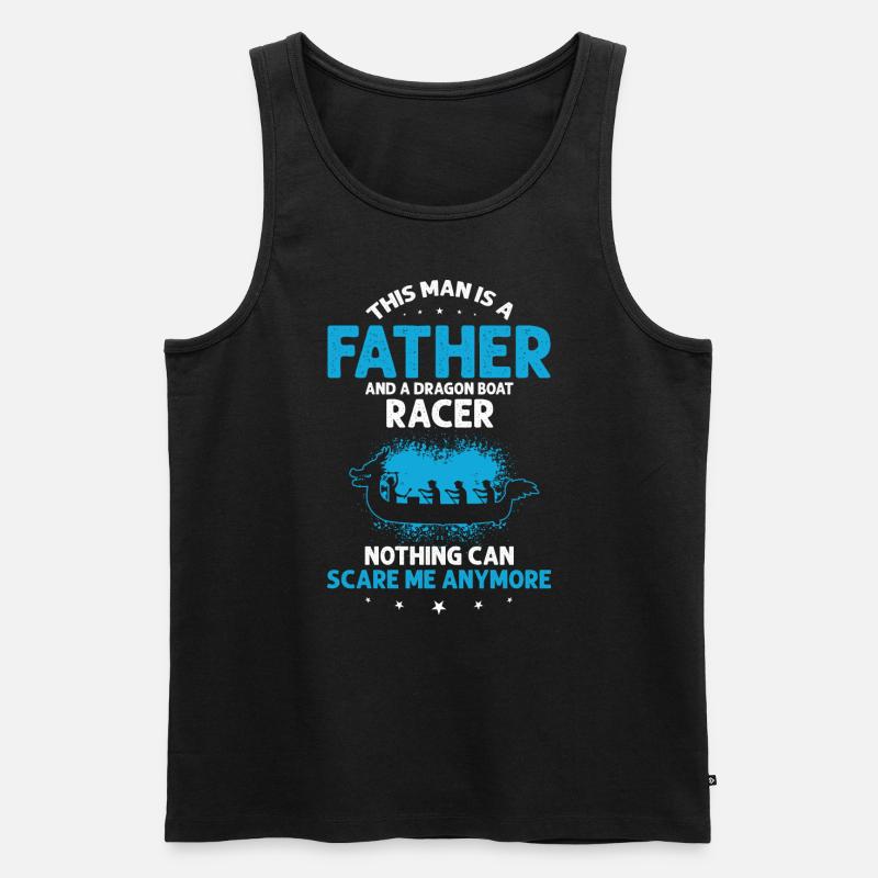 Drachenboot und Drachenboot Crew - Männer Premium Bio Tank Top - Schwarz