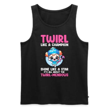 Stabdänzerin Design für Majorette - Männer Premium Bio Tank Top - Schwarz - Vorne - AI Model Male 178 light (178cm)