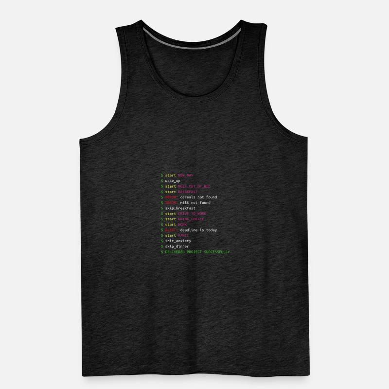 Tag im Leben eines Programmierers Coding Geek Geschenk Männer Premium Bio Tank Top