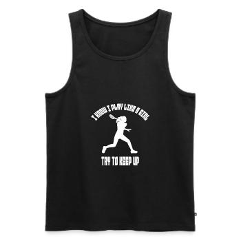 Tennis Girl Tennis player Tennis lover - Men's Premium Organic Tank Top - black - Front - Michal (187cm)