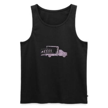 Tow Truck Evolution Silhouette Minimalist - Men's Premium Organic Tank Top - black - Front - Michal (187cm)