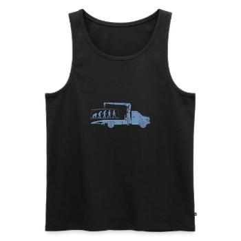 Tow Truck Evolution Silhouette Minimalist - Men's Premium Organic Tank Top - black - Front - Michal (187cm)