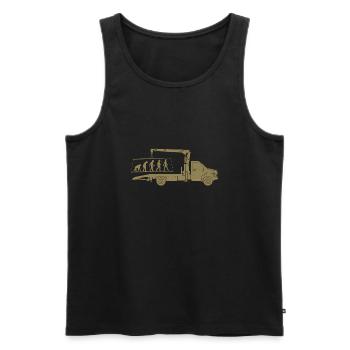 Tow Truck Evolution Silhouette Minimalist - Men's Premium Organic Tank Top - black - Front - Michal (187cm)