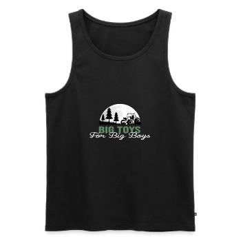 tractor farmer field tractor driver trekker - Men's Premium Organic Tank Top - black - Front - AI Model Male 178 light (178cm)