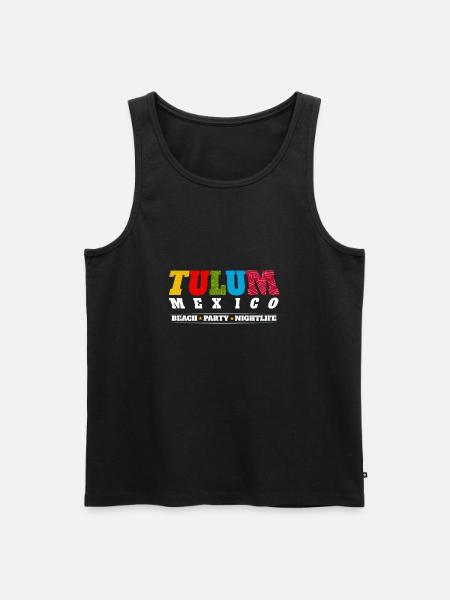 Tulum Mexico - Männer Premium Bio Tank Top - Schwarz