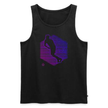 Salibandy Floorball Unihockeyspielen Innebandy - Männer Premium Bio Tank Top - Schwarz - Vorne - AI Model Male 178 light (178cm)