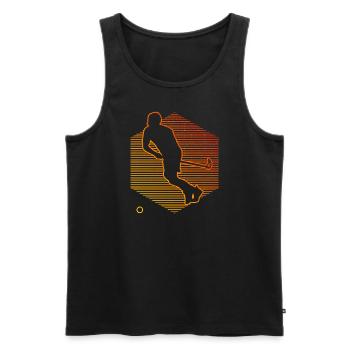 Women's Innebandy Floorball Games Salibandy - Men's Premium Organic Tank Top - black - Front - Michal (187cm)