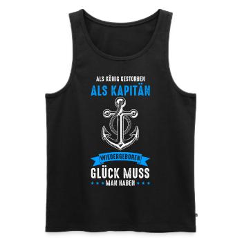 Kapitän Boot Bootfahren Bootsbesitzer Segelboot - Männer Premium Bio Tank Top - Schwarz - Vorne - Michal (187cm)