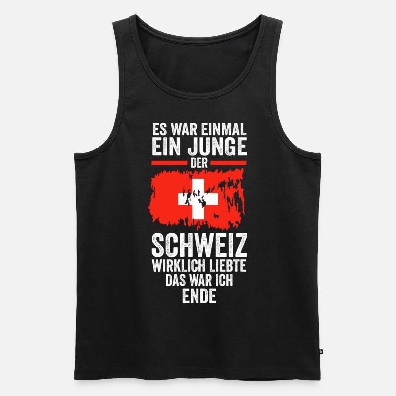 Schweiz Schweizer - Männer Premium Bio Tank Top - Schwarz