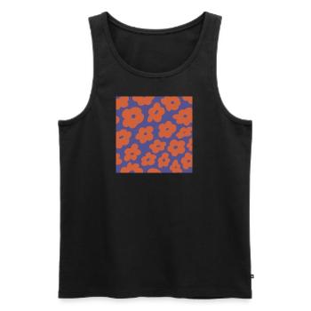 Flowers in a square - Männer Premium Bio Tank Top - Schwarz - Vorne - Michal (187cm)