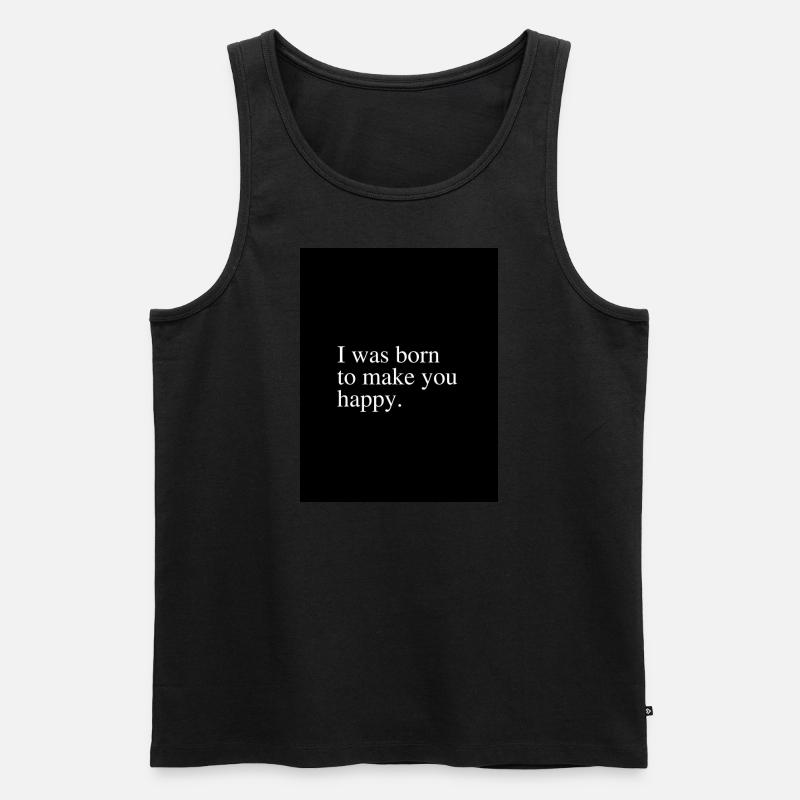 Minimalist Typography - Männer Premium Bio Tank Top - Schwarz