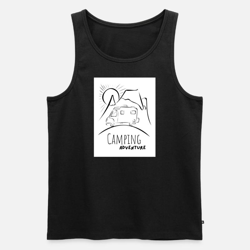 Camping Adventure - Männer Premium Bio Tank Top - Schwarz