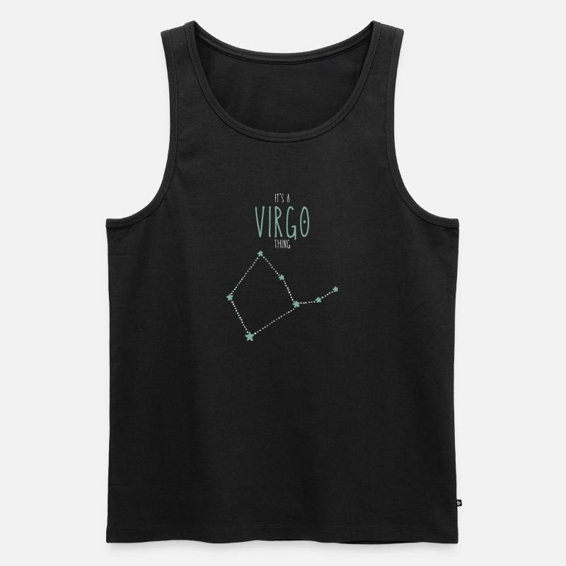 Virgo Sternzeichen - Männer Premium Bio Tank Top - Schwarz
