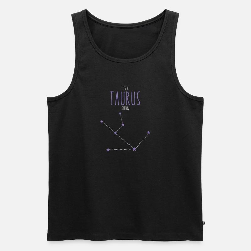 Taurus Sternzeichen - Männer Premium Bio Tank Top - Schwarz